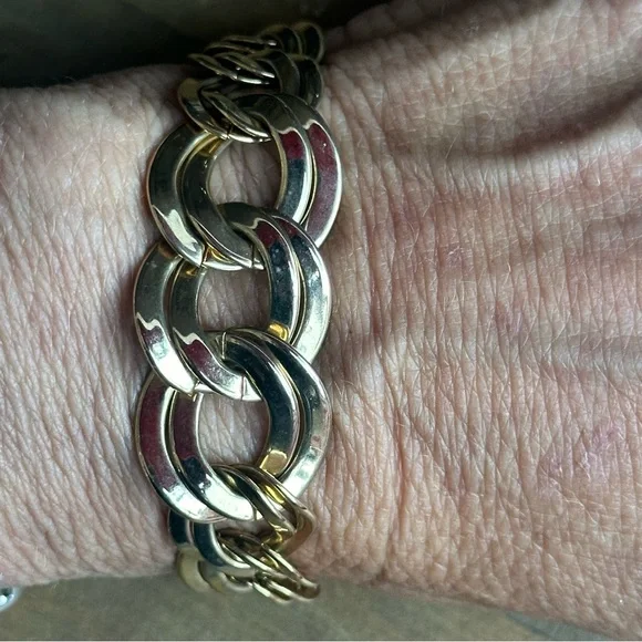 Vintage double link chain bracelet - Picture 3 of 4